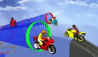 Racing In Moto Bike Stunt : Impossible Road Game Screen Shot 5