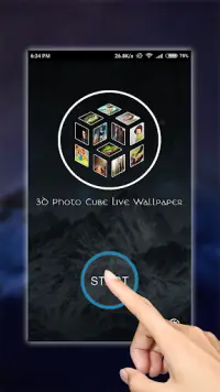 3D Photo Cube Live Wallpaper Screen Shot 1