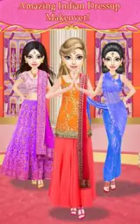 Indian Princess Doll Bride Dress Up  Salon Games Screen Shot 0
