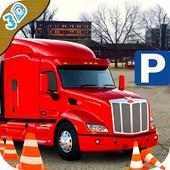 Drive 18 wheels truck parking
