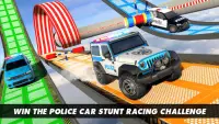 पुलिस प्राडो कार स्टंट रेसिंग: मेगा रैंप कार गेम्स Screen Shot 3