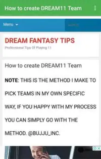 Fantasy Cricket - Dream 11 Tips Screen Shot 1