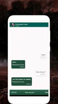 Pennywise's Clown appel et simulateur de chat Screen Shot 4