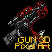 Gun 3D Pixel Art - Color By Number