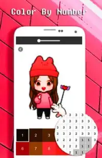 Colorir Unni Doll By Number - Arte Pixel Screen Shot 2