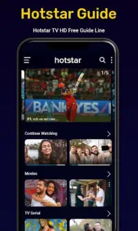 Hotstar Live TV Shows - HD Movies Guide Screen Shot 1