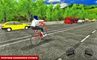 cidade bicicleta cavaleiro 3D Screen Shot 0