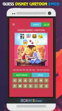Guess Disney Cartoon Movie by Emojis Quiz Game Screen Shot 3