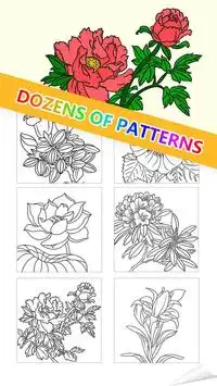 🏵️Flower Coloring Book- Free for Stress Relief🌿 Screen Shot 0