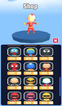 Spider Stickman 3D Race : Superhero Fun Race Screen Shot 1