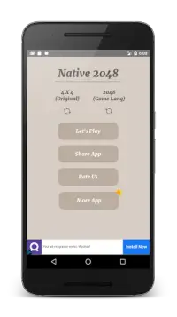 Native 2048 Screen Shot 0