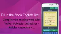 Fill in the Blank English Test Screen Shot 2