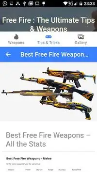 Guide for Free Fire New Tips & Weapons Screen Shot 0