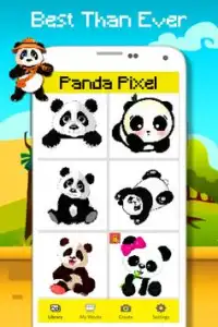 Panda colorindo pelo número - arte do pixel Screen Shot 3