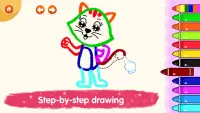 Kids Drawing Games: Animal Coloring Pages Book🐱 Screen Shot 2