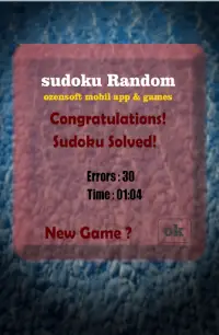 Sudoku Random Screen Shot 3