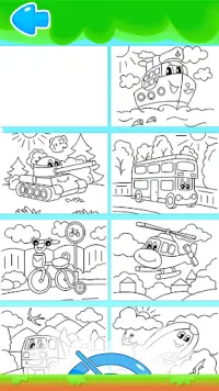 Transport coloring pages Screen Shot 3