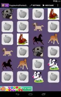 Puppies & Ponies Memory Game Screen Shot 3