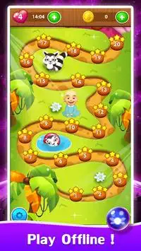 Twin Ipin Bubble Shooter Rescue Screen Shot 1