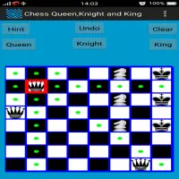 Chess Queen, Knight and King Problem Screen Shot 0