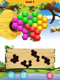 Honey Bee: Hexagon Hive Puzzle Screen Shot 7