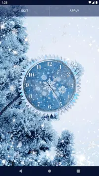 Winter Snow Clock Wallpaper Screen Shot 7