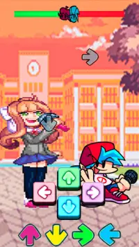 Senpai Vs FNF Monika funkin Battle Mod Screen Shot 3