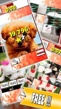Puppy Slide Puzzle: free cute puppy puzzle game Screen Shot 5