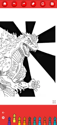 Coloring Godzilla : King of the Monsters Screen Shot 4