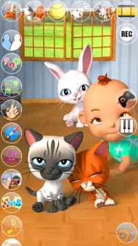 3 친구 고양이 및 토끼 이야기 Screen Shot 3