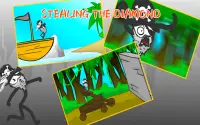 Escaping The Treasure Island:Stickman Escape Game Screen Shot 0