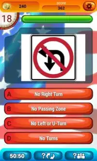 US Driving License Questions Screen Shot 2