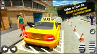 fou Taxi simulateur: Taxi jeux de pilotes 2020 Screen Shot 3
