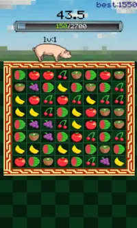 Pigs Like Fruits:Match3 Puzzle Screen Shot 1