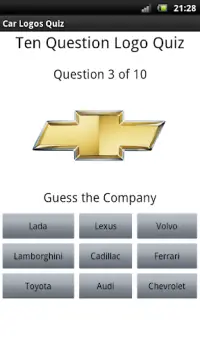 Car Logos Quiz Screen Shot 2