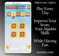 Math Puzzles - Algebra Game, Mathematic Arithmetic Screen Shot 3