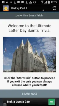Latter Day Saints Quiz Trivia Screen Shot 1