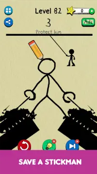 Draw To Save : Stickman Puzzle Screen Shot 3