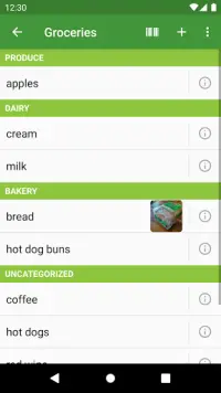 Our Groceries Shopping List Screen Shot 1