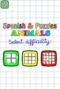 Spanish & Puzzles: Animals Screen Shot 4