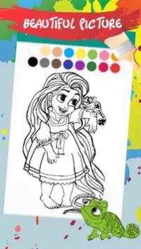 Princess coloring book for kids for girl Screen Shot 1