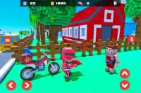 Moto Pizza Lieferung: Blocky Edition Screen Shot 1