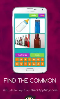Find The Common:4 PICS 1 WORD Screen Shot 1
