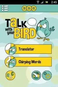Talk with your Bird–Translator Screen Shot 1
