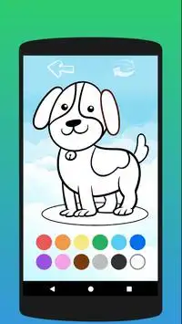Coloriage pour les enfants: Colorie le chien Screen Shot 2