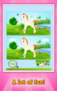 Midilli ve Unicorn : Fark Bul *Ücretsiz oyunlar Screen Shot 8