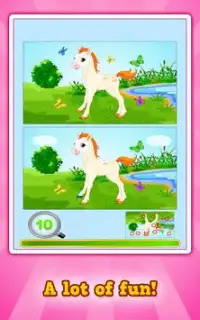 Ponis y unicornios : Encuentra las diferencias Screen Shot 8