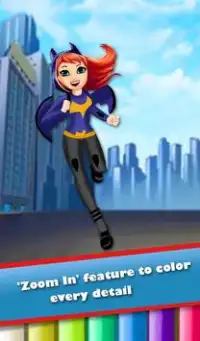 superhero Girl Warna Permainan Screen Shot 10