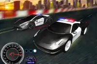 Carro de polícia rua corrida sim Screen Shot 5