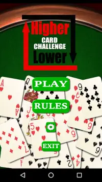 Higher Lower Card Game Challenge Screen Shot 0